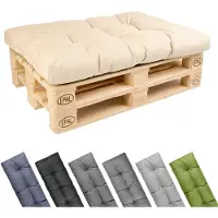 Garronda Coussin pour palette , 120x80 cm, épaisseur 12 cm, résistant à l'eau, aux UV et aux intempéries. Canapé palette modèle GD-0252, couleur cappuccino