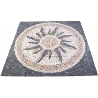 vidaXL Carreaux en mosaïque motif soleil Multicolore 120 x 120 cm