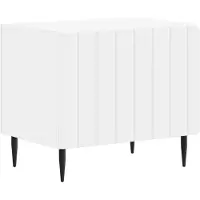 vidaXL : Meuble TV blanc en panneaux de particules