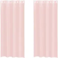 vidaXL Voile Rideaux avec oeillets 2 pcs. Rose clair 140x245 cm