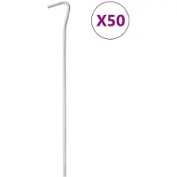 vidaXL Piquets de tente 50 pcs 23 cm Ø4 mm acier galvanisé