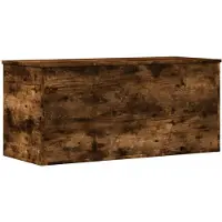 vidaXL Coffre chêne fumé 100x42x46 cm bois composite