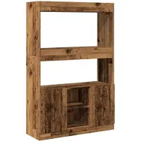 vidaXL Buffet haut vieux bois 92x33x140 cm bois d'ingénierie