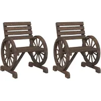 vidaXL Chaises de jardin 2 pcs. 58x58x78,5 cm bois massif sapin