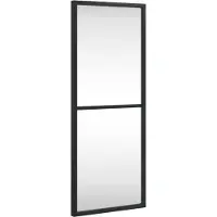 vidaXL Miroir mural noir 20x50 cm rectangulaire fer