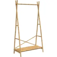 vidaXL Porte-vêtement avec étagère 102x50x190 cm bambou