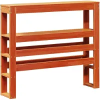 vidaXL Tête de lit avec étagères brun cireux 75 cm pin massif