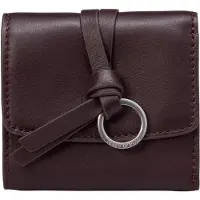Marc O'Polo porte-monnaie Lunya Leather Combi Wallet Black Cherry marron foncé
