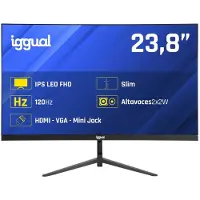 Iggual IGG320921, 60,5 cm (23,8 pouces), 1920 x 1080 pixels, Full HD, LED, 1 ms, Noir