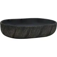 vidaXL Vasque à poser Noir Ovale 59x40x14 cm Céramique