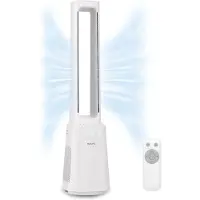 Auronic Ventilateur colonne - Modèle sans pales 2 en 1 - Purificateur d'air avec filtre HEPA - Ventilateur - 10 vitesses - Télécommande - 105 cm - Blanc