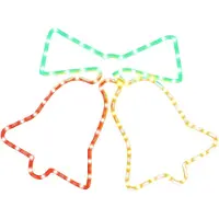vidaXL Silhouette LED cloches de Noël 72 LED 50x56 cm