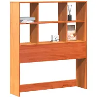 vidaXL Tête de lit avec espace de rangement Marron cire 100 cm Pin massif