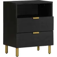 vidaXL Table de chevet noir 50x33x62 cm bois d'ingénierie