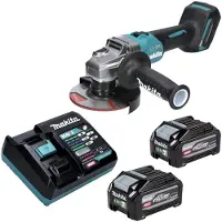 Makita Meuleuse d'angle sans fil GA 005 GU201, 40 V max., 125 mm, moteur sans balais XGT + 2 batteries 4,0 Ah + chargeur