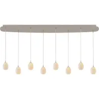 Masterlight Lampe suspendue ovale Alta Terra beige à 8 tons clairs
