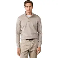 Hackett London pour homme. HM5800154 Sweat Twill Jacquard beige (XXL), Casuel, Coton