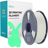 SUNLU Filament PLA phosphorescent, 1,75 mm, 1 kg - Couleur : du blanc au vert
