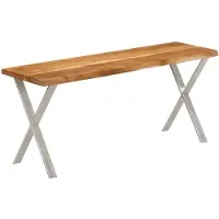 vidaXL Banc avec bord vivant 105 cm bois d'acacia massif