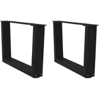 vidaXL Pieds de table basse en V 2 pièces noir 60x(30-31,3) cm acier