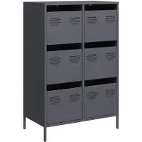 vidaXL Highboard Anthracite 68x39x101,5 cm Acier