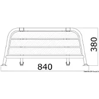 Osculati Plateforme De Poupe En Teck Acier Inoxydable 1090x600 Mm