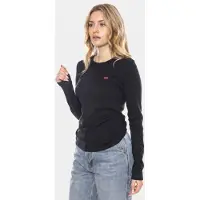 Levi's T-shirt 'Essential Housemark Long Sleeve Tee' rouge / noir / blanc