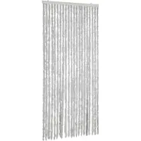 vidaXL Rideau anti-mouches gris 56x185 cm chenille