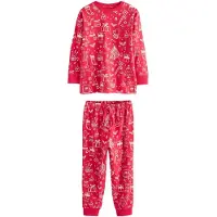 Next Pyjama 'Familien' rouge / blanc