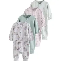Next Pyjama menthe / vert pastel / violet pastel / blanc naturel