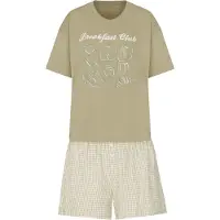 Hunkemoller Shorty olive / blanc