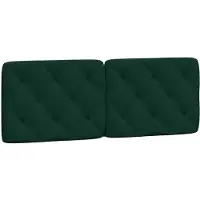 vidaXL Coussin de tête de lit vert foncé 120 cm velours