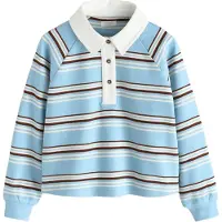 Next T-Shirt bleu clair / chocolat / blanc