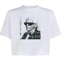 Karl lagerfeld JEANS T-shirt 'KLJ X Pietro Terzini' bleu clair / noir / blanc