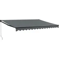 vidaXL Auvent rétractable Anthracite 4x3 m Tissu et aluminium