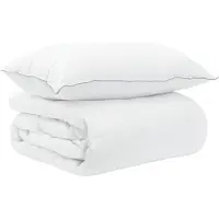 vidaXL Ensemble de draps , 2 pièces, 140 x 200 cm, collection hiver, en bambou, couleur blanche