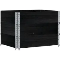 vidaXL Jardinière noir 80x60 cm bois massif de pin