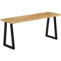 vidaXL Banc avec bord vivant 105 cm bois de manguier massif