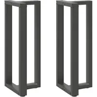vidaXL Pieds de table de bar en T 2 pcs. Anthracite 50x35x(100-101) cm Acier