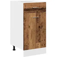 vidaXL Armoire basse à tiroirs Lyon imitation vieux bois 40x46x81,5 cm Matériau dérivé du bois