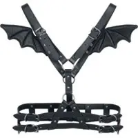 Gothicana by EMP Harnais Gothic de - Eternal Allure Fledermaus-Flügel Harness - pour Femme - noir - Taille M-L