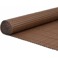 vidaXL Clôture de jardin double face Marron 1,8x3 m PVC