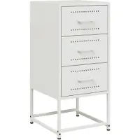vidaXL Table de chevet blanc 36x39x78 cm acier