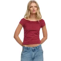 Superdry Haut à Manches Courtes Athletic Off Shoulder Pattern