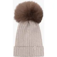 Huttelihut Bonnet - Laine - Camel Mélange av. Pompon - - 2-4 ans (92-104) - Bonnet