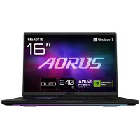 Gigabyte Ordinateur Portable AORUS MASTER 16 8XJJ4FRE64SH 16" AMD Ryzen 9 32 Go RAM Noir - Azerty Français