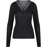 Hunkemoller Chemise de nuit 'V-neck with Cashmere' noir