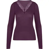 Hunkemoller Chemise de nuit 'V-neck with Cashmere' violet