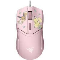 Razer Cobra – Édition Pikachu & Eevee, modèle droit, capteur optique, connectique USB Type-A, 8500 DPI, couleur rose