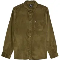 Quiksilver - Chemise en velours côtelé - Smoke Trail Cord Shirt Grape Leaf en Coton - Taille L - Kaki